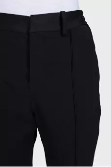 Black straight-cut trousers