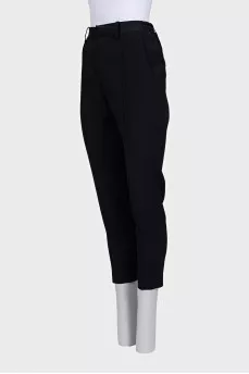 Black straight-cut trousers