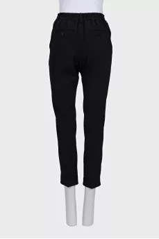 Black straight-cut trousers