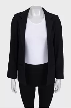 Black straight-cut jacket