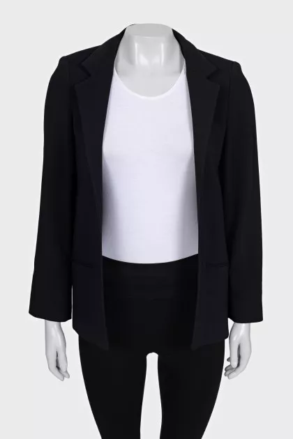 Black straight-cut jacket