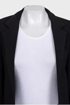 Black straight-cut jacket