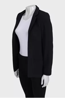 Black straight-cut jacket