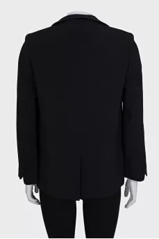 Black straight-cut jacket
