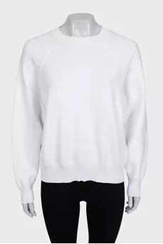 White tapered sweatshirt