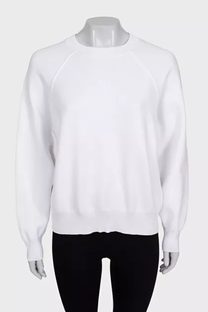 White tapered sweatshirt