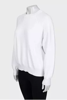 White tapered sweatshirt