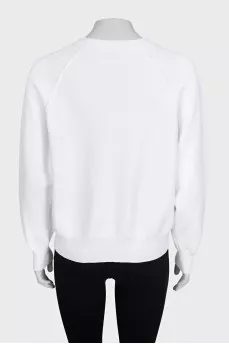 White tapered sweatshirt