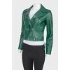 Leather green jacket