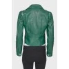 Leather green jacket
