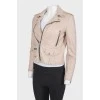 Mint leather jacket
