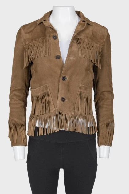 Suede fringe jacket