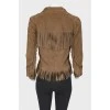 Suede fringe jacket