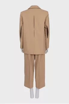 Brown wool suit