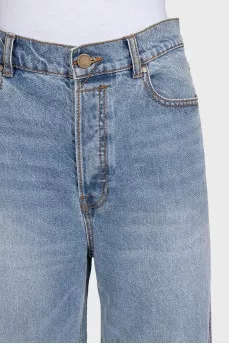 Straight-leg jeans with a distressed effect