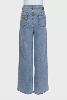 Straight-leg jeans with a distressed effect