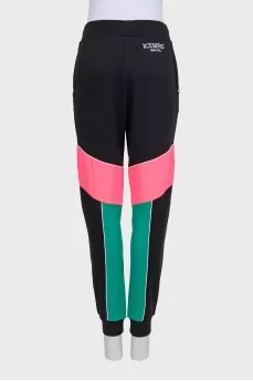 Black sweatpants with contrasting inserts