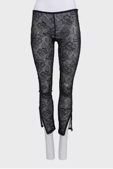 Black lace leggings
