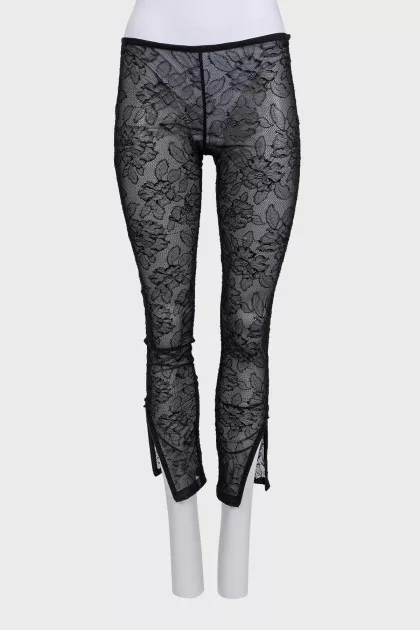 Black lace leggings