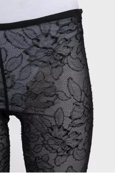 Black lace leggings