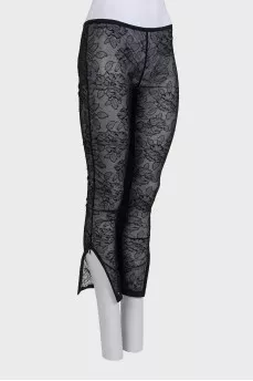 Black lace leggings
