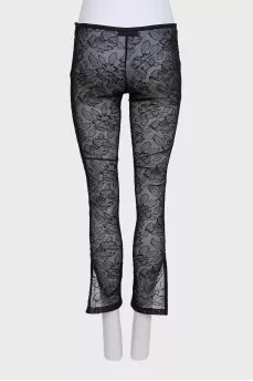 Black lace leggings