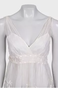 Silk top decorated with beads