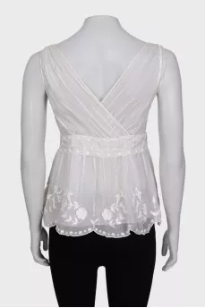 Silk top decorated with beads