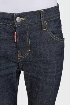 Blue skinny jeans with buttons