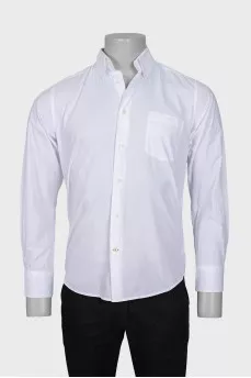 Men's white regular fit shirt