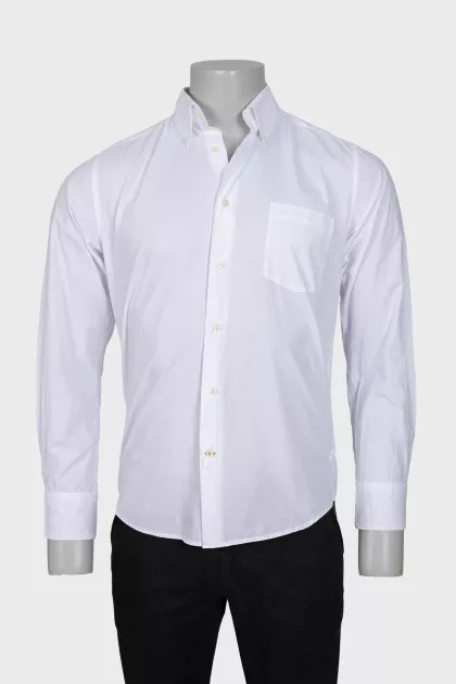 Men's white regular fit shirt