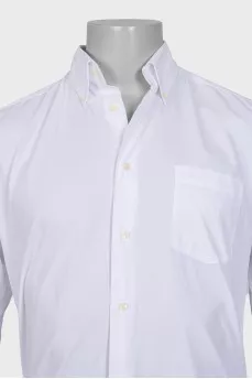 Men's white regular fit shirt