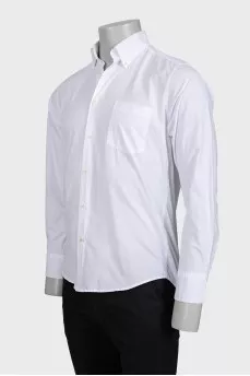Men's white regular fit shirt