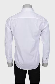 Men's white regular fit shirt