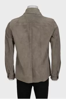 Men's straight-cut shirt with patch pockets