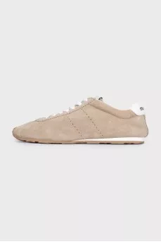 Plume beige suede sneakers
