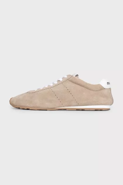 Plume beige suede sneakers