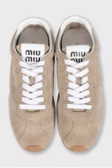 Plume beige suede sneakers