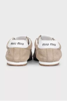 Plume beige suede sneakers