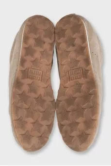 Plume beige suede sneakers