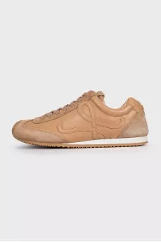 Коричневые кроссовки из кожи Ballet Runner 2.0