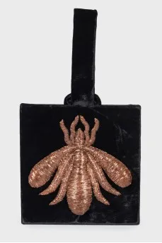 Velvet clutch bag