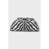 Кожаная сумка POUCH в принт зебра