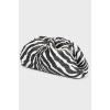 Кожаная сумка POUCH в принт зебра