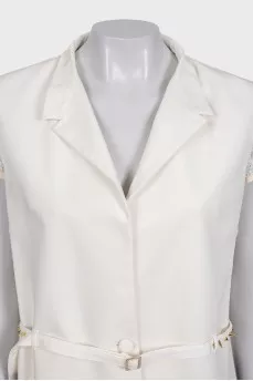 White jacket with lace back