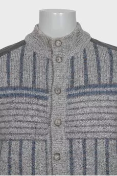 Men's wool button-down cardigan