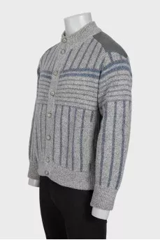Men's wool button-down cardigan
