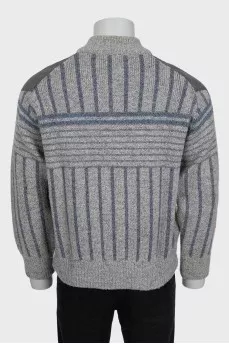 Men's wool button-down cardigan