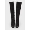 Black boots with wedges