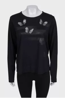 Black long sleeve with print